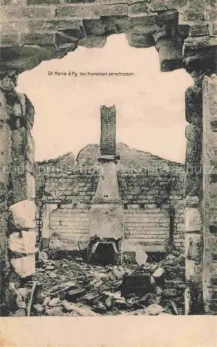 AK / Ansichtskarte St-Marie-a-Py Sainte-Marie-a-Py Suippes 51 Marne Von Franzosen zerstoert 