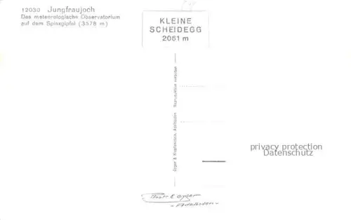 AK / Ansichtskarte Observatorium Sternwarte Urania Das meteologische Spinxgipfel Jungfraujoch 