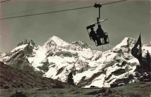 AK / Ansichtskarte Sessellift Chairlift Telesiege Kandersteg Oeschinen Bluemlisalp Fruendhorn 