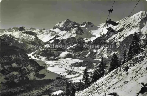 AK / Ansichtskarte Sessellift Chairlift Telesiege Kandersteg Oeschinen Wildstrubel Gross 