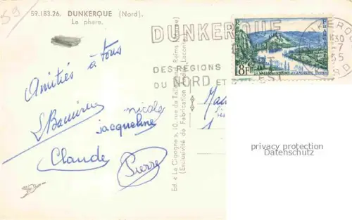 AK / Ansichtskarte Leuchtturm Lighthouse Faro Phare-- dunkerque Nord la Cigogne