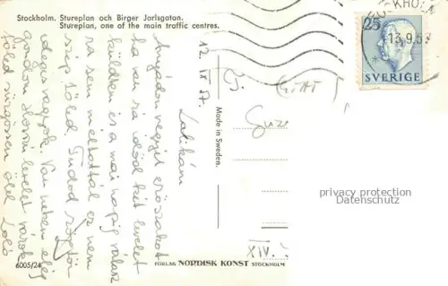 AK / Ansichtskarte STRAssENBAHN Tramway-- STOCKHOLM Sweden Stureplan 