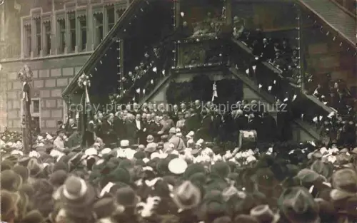 AK / Ansichtskarte MULHOUSE Muehlhausen 68 Haut-Rhin Fête Mrs le Président Poincaré et Clémenceau 1918