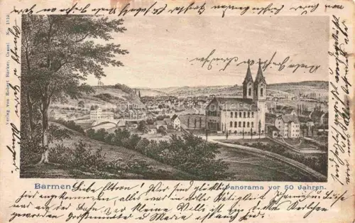 AK / Ansichtskarte Barmen Elberfeld WUPPERTAL Panorama vor 50 Jahren Kuenstlerkarte