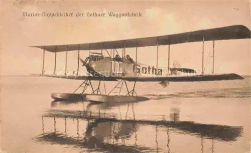 AK / Ansichtskarte GOTHA  Thueringen Marine-Doppeldecker der Gothaer Waggonfabrik Marine-Schiffspost