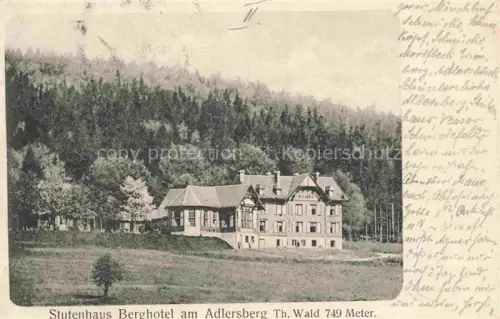 AK / Ansichtskarte St Kilian Stutenhaus Berghotel am Adlersberg Thueringer Wald