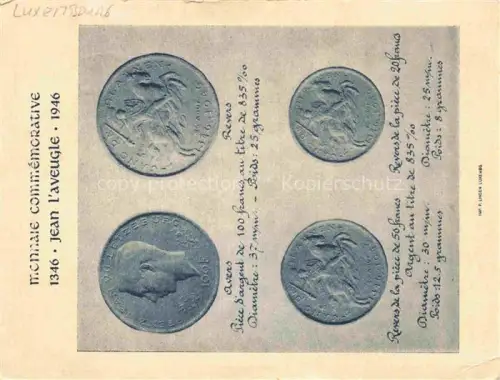 AK / Ansichtskarte LUXEMBOURG  Luxemburg Exposition Régionale du Philatelique de Hollerich-Bonnevoie Monnaie Commémorative