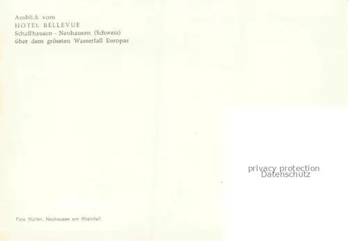 AK / Ansichtskarte Neuhausen  Rheinfall SH Ausblick vom Hotel Bellevue ueber dem groessten Wasserfall Europas