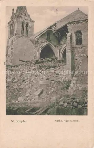 AK / Ansichtskarte St-Souplet -sur-Py REIMS 51 Marne Kirche Aussenansicht 