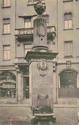 AK / Ansichtskarte WueRZBURG Bayern Dreikronenbrunnen Serie Brunnen Nr. 208