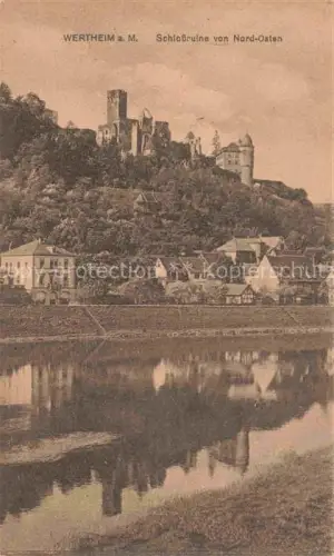 AK / Ansichtskarte Wertheim Main Schlossruine von Nord-Osten gesehen