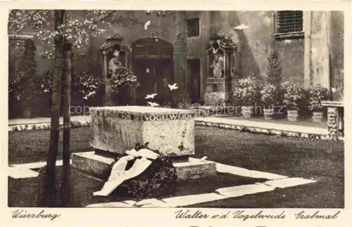 AK / Ansichtskarte WueRZBURG Bayern Walter von der Vogelweide Grabmal