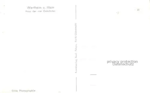 AK / Ansichtskarte Wertheim Main Haus der vier Gekroenten Fachwerkhaus Historisches Gebaeude