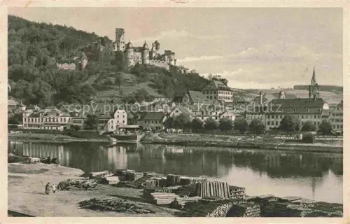 AK / Ansichtskarte Wertheim Main Uferpartie am Main Blick zum Schloss