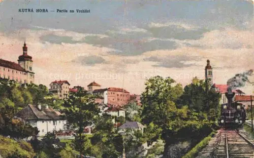 AK / Ansichtskarte Kutna Hora Kutna Kuttenberg CZ Partie na Vrchlici Dampflokomotive