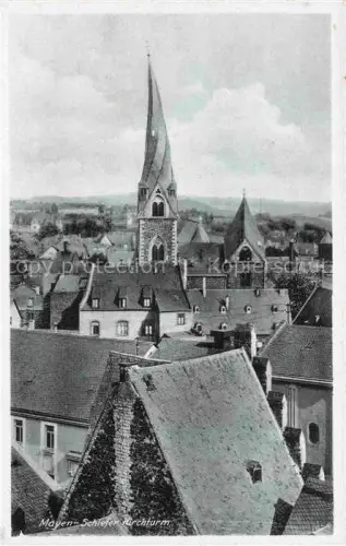AK / Ansichtskarte Mayen Eifel Rheinland-Pfalz Ansicht mit Schiefer Kirchturm