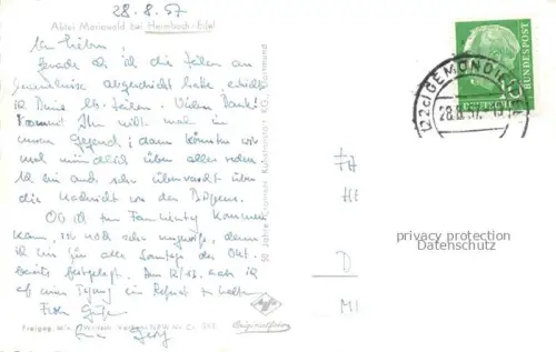 AK / Ansichtskarte Heimbach  Eifel Rur Dueren NRW Abtei Mariawald