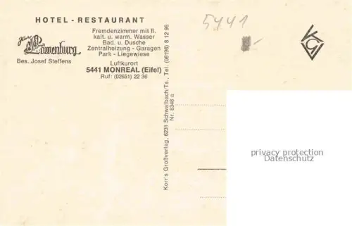 AK / Ansichtskarte Monreal Eifel Panorama mit Burgruine Luftkurort