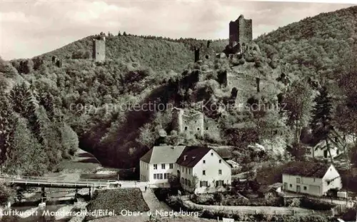 AK / Ansichtskarte Manderscheid Eifel Ansicht mit Oberburg und Niederburg