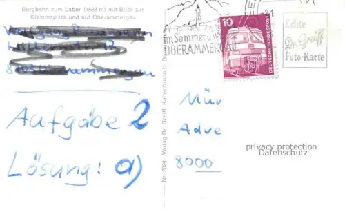 AK / Ansichtskarte SEILBAHN Cable-Car Telepherique Bergbahn Laber Klammspitze Oberammergau 