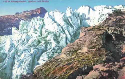 AK / Ansichtskarte Gletscher Ferner Glacier Glaciar Ghiacciaio-- Rhone Absturz Grotte 