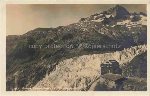 AK / Ansichtskarte Gletscher Ferner Glacier Glaciar Ghiacciaio-- Furka Belvedere Rhone 