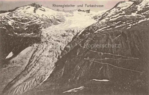 AK / Ansichtskarte Gletscher Ferner Glacier Glaciar Ghiacciaio-- Rhone Furkastrasse Goeschenen 
