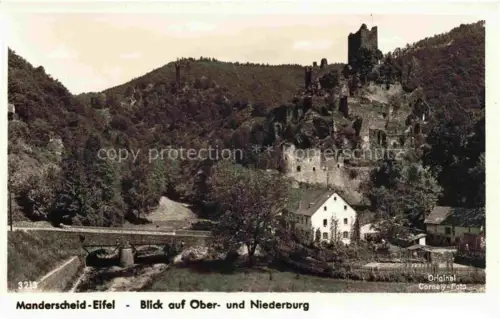 AK / Ansichtskarte Manderscheid Eifel Blick auf Oberburg und Niederburg