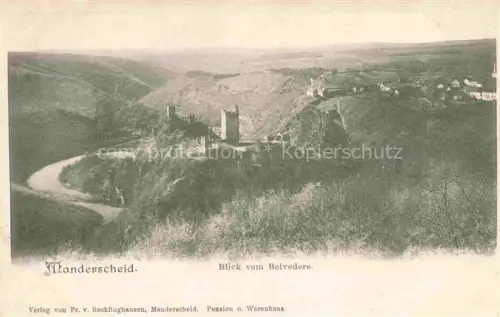 AK / Ansichtskarte Manderscheid Eifel Panorama Blick vom Belvedere
