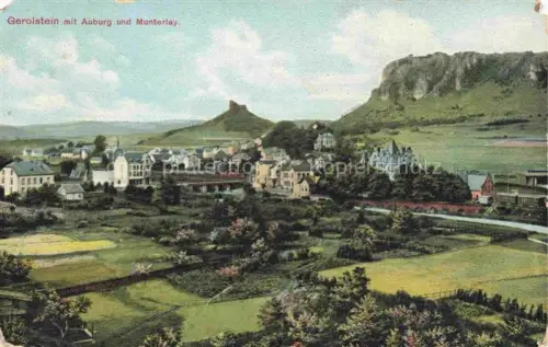 AK / Ansichtskarte Gerolstein Rheinland-Pfalz Panorama mit Auburg und Munterlay