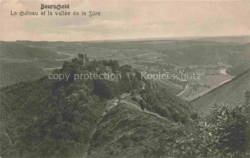 AK / Ansichtskarte Bourscheid Luxembourg Panorama Château et la Vallée de la Sûre