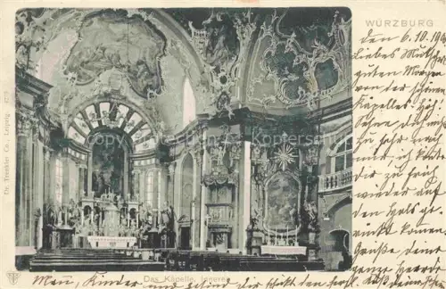 AK / Ansichtskarte WueRZBURG Bayern Das Kaepelle Inneres