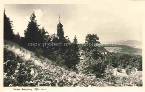 AK / Ansichtskarte Kreuzberg  932m Rhoen Kloster Bischofsheim Landschaftspanorama mit Kloster Handabzug