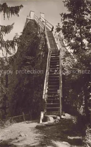 AK / Ansichtskarte Guggershoernli Guggershorn BE Ausflugsziel Treppe zur Aussichtsplattform