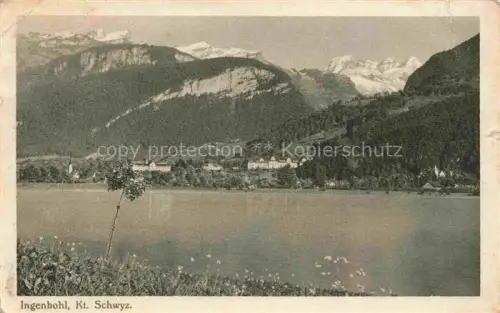 AK / Ansichtskarte Ingenbohl SZ Panorama Blick zum Toechter-Pensionat Lehrerinnen-Seminar und Gymnasium Theresianum Alpen