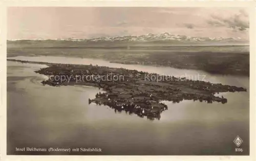 AK / Ansichtskarte Insel Reichenau Panorama Blick auf die Alpen