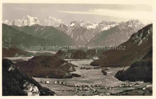 AK / Ansichtskarte Pfronten Ostallgaeu Bayern Panorama Vilstal mit Zugspitze Mieminger Gruppe und Heiterwand