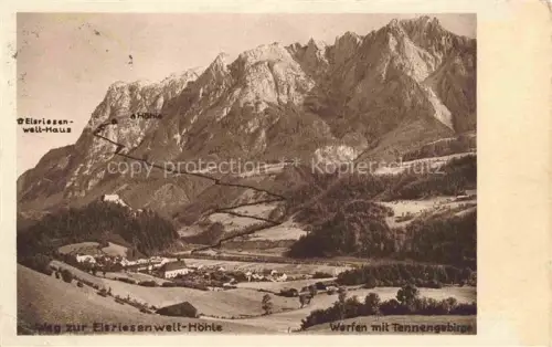 AK / Ansichtskarte Werfen Tennengebirge Pinzgau-Pongau AT Panorama Blick gegen Tennengebirge