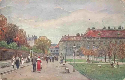 AK / Ansichtskarte WIEN AT Burgplatz Kuenstlerkarte