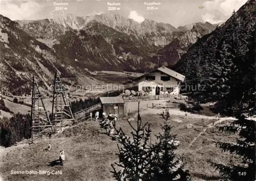 AK / Ansichtskarte HINDELANG Oberallgaeu Bayern Berg Cafe an der Sesselbahn Bergstation am Imbergerhorn