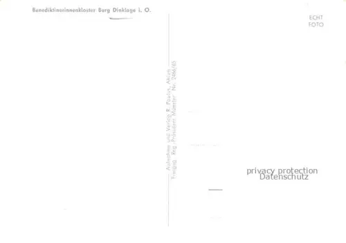 AK / Ansichtskarte Burg Dinklage Benediktinerinnenkloster Fliegeraufnahme