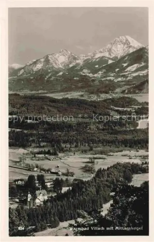 AK / Ansichtskarte Warmbad Villach Kaernten AT Panorama mit Blick gegen Mittagskogel Karawanken