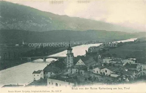 AK / Ansichtskarte Rattenberg Inn Aschau Chiemgau Bayern Panorama Blick von der Ruine Rattenberg Inntal