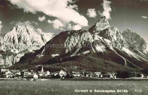 AK / Ansichtskarte Ehrwald Tirol AT Panorama Blick gegen Sonnenspitze