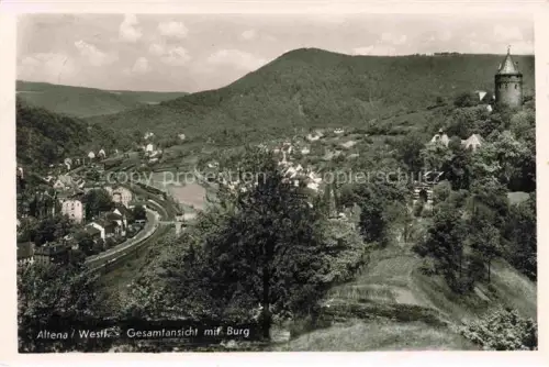 AK / Ansichtskarte Altena Lenne Gesamtansicht mit Burg