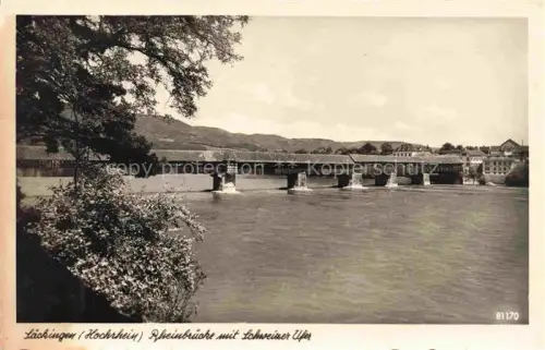 AK / Ansichtskarte Saeckingen Bad Baden BW Rheinbruecke mit Schweizer Ufer