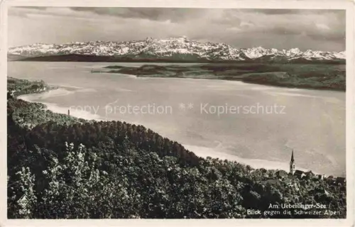 AK / Ansichtskarte ueberlingen Bodensee BW Panorama ueberlinger See Schweizer Alpen