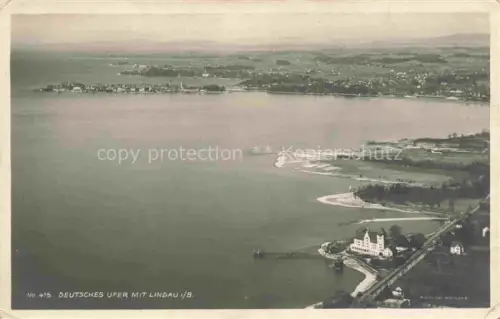 AK / Ansichtskarte Bad Schachen LINDAU Bodensee Bayern Panorama Deutsches Ufer mit Lindau