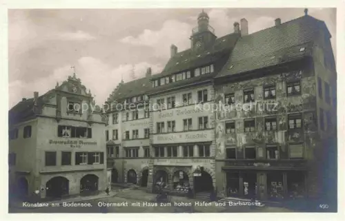 AK / Ansichtskarte KONSTANZ Bodensee BW Obermarkt mit Haus zum hohen Hafen und Barbarossa
