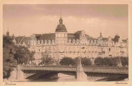 AK / Ansichtskarte KONSTANZ Bodensee BW Seestrasse Rheinbruecke Kupferdruck